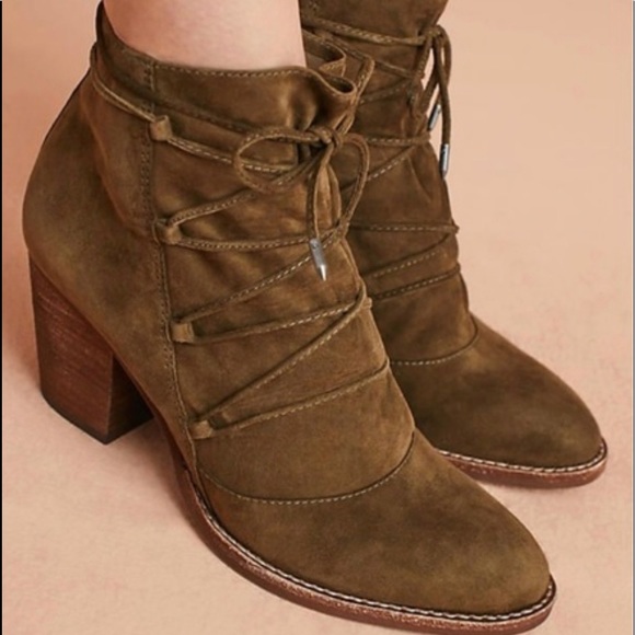 NWB Sam Edelman Mallard suede lace up booties - Picture 2 of 9